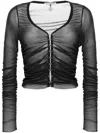Acne Studios Hook-fastening Ruched Blouse In Black