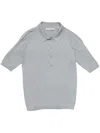 Acne Studios Ribbed Texture Short Sleeve Polo Top