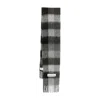 Acne Studios Fringed Checked Knitted Scarf In Black