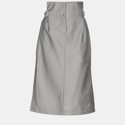 Pre-owned Acne Studios Grey Wool Knee-length Skirt S (eu 36)