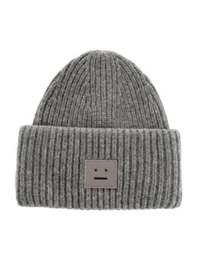 Pre-owned Acne Studios Grey Wool Knitted Beanie With Tags. In Gray