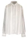 Acne Studios Gray Stripe Shirt In Multicolor