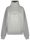 Acne Studios Grey Oversized Turtleneck Sweatshirt Women In Gray