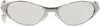 Acne Studios Gunmetal Metal Frame Charm Sunglasses In Bwf Antique Silver