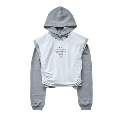 Pre-owned Acne Studios Gym Latyered Hoodie 'grey Melange' | Men's Size S In Gray