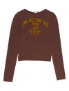 Acne Studios Gym-print Sweater In Brown