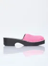 Acne Studios Brushed-effect Leather Mules In Pink