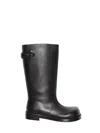 Acne Studios Knee Length Round Toe Beshay Boot In Black