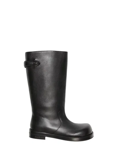 ACNE STUDIOS HALF-LEG BOOT WITH LACE AT THE BACK
