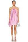 Acne Studios Dumika Draped Satin Halter Minidress