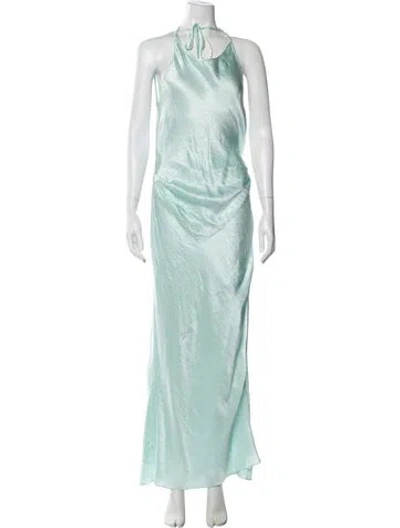 Pre-owned Acne Studios Halterneck Long Dress In Blue