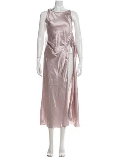 Pre-owned Acne Studios Halterneck Long Dress In Pink
