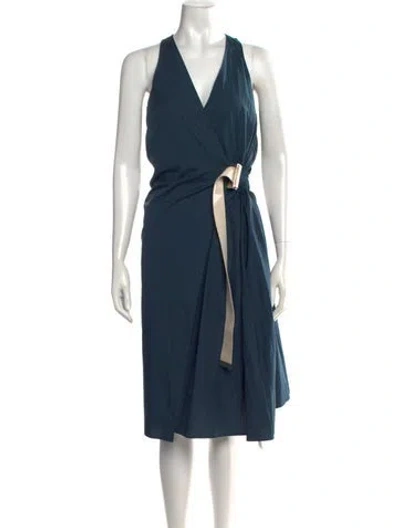 Pre-owned Acne Studios Halterneck Midi Length Dress In Blue