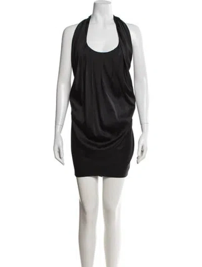 Pre-owned Acne Studios Halterneck Mini Dress In Black