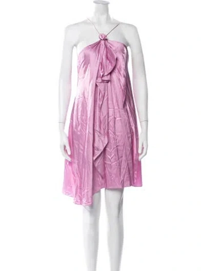 Pre-owned Acne Studios Halterneck Mini Dress In Pink