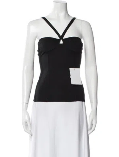 Pre-owned Acne Studios Halterneck Sleeveless Top In Black