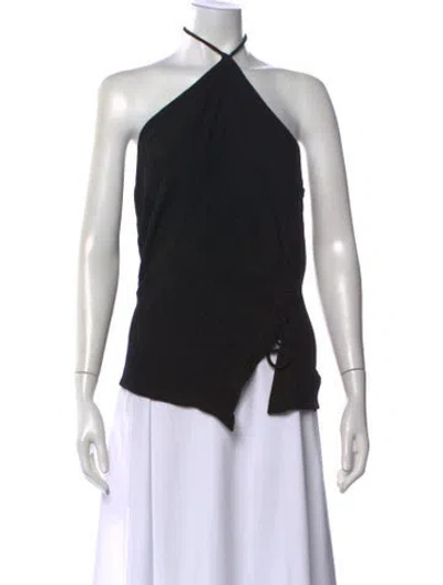 Pre-owned Acne Studios Halterneck Sleeveless Top In Black