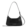 Acne Studios Black Shoulder Bag With Cracked Leather Finish In Black
