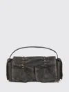 Acne Studios Aip Darl Brown Grained Leather Multipocket Micro Vintage Bag In Brown
