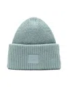 Acne Studios Ribbed Knit Pansy Beanie In Blue In Blue