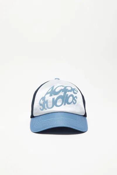 Acne Studios Hat In Multi Blue