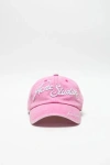 Acne Studios Logo-embroidered Cotton Cap In Bp5 Bubble Pink