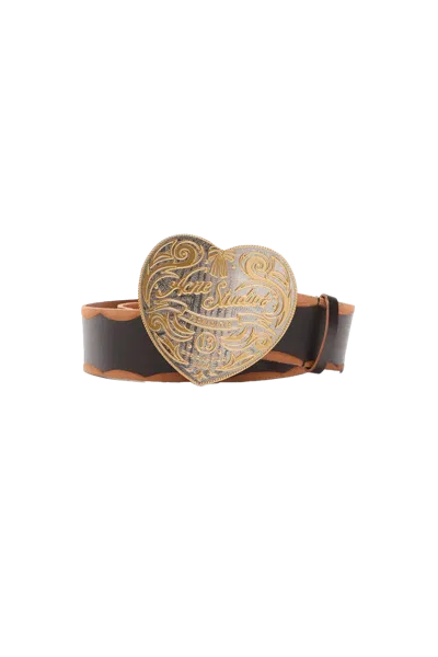 Acne Studios Heart Buckle Belt Black/camel