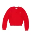 Acne Studios Cropped Ribbed-knit Cotton-blend Sweater In Red