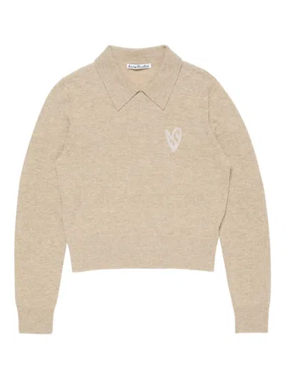 Acne Studios Klastron Heart Richard Yak In Neutral