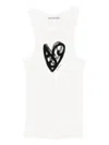 Acne Studios Heart-print Tank Top In White