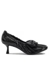 Acne Studios 60 Bow Embellished Leather Pumps In Black