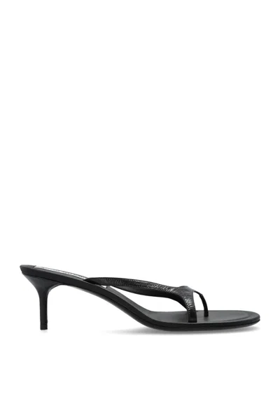 Acne Studios Heeled Slippers In Black
