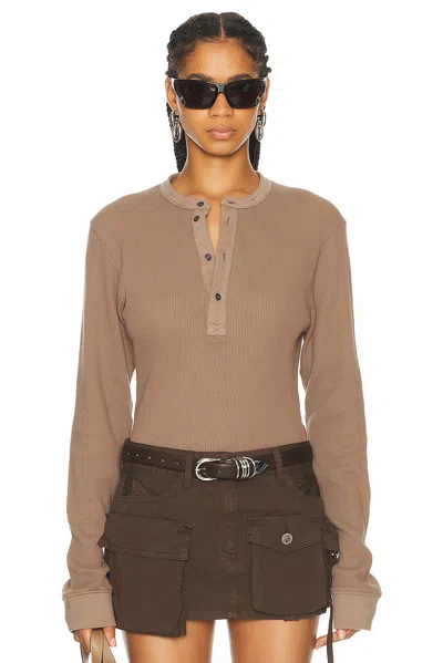 Acne Studios Long-sleeved Top In Brown