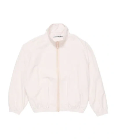 Acne Studios High Collar Long Sleeve Casual Jacket In Pink