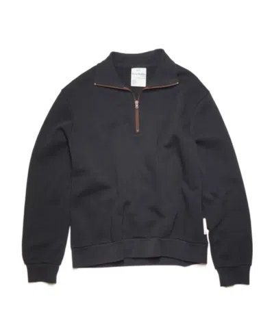 Acne Studios High-neck Half-zip Sweatshirt In Black