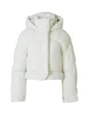 Acne Studios Hooded Puffer Jacket In Porcelain White