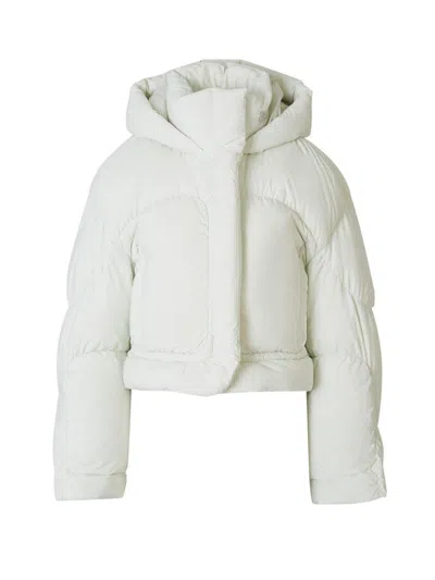 Acne Studios Hooded Puffer Jacket In Porcelain White
