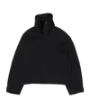 Acne Studios Cropped Jacket With High Stand Collar And Zipper Closure In Black