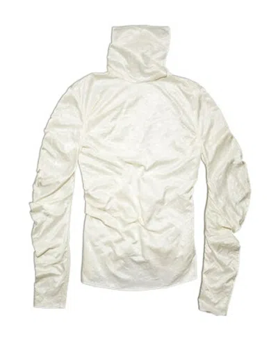 Acne Studios High-neck Long-sleeved Blouse In White