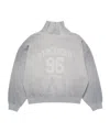 Acne Studios Oversized Turtleneck Sweatshirt Printed Design In Gray
