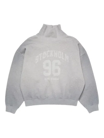Acne Studios High-neck Sweatshirt In Gray