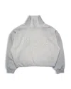 Acne Studios Brushed Cotton Fleece Funnel Neck Logo Sweatshirt With Balloon Hem In Gray