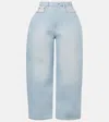 Acne Studios High-rise Barrel-leg Jeans In Blue