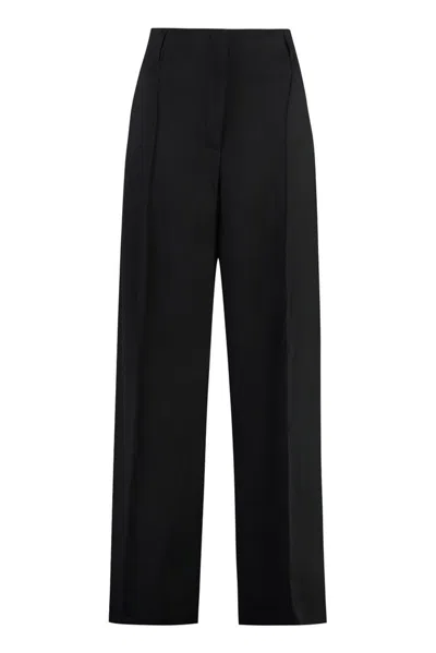 Acne Studios High Rise Tailored Trousers In Black