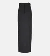 Acne Studios High-rise Wool-blend Maxi Skirt In Black