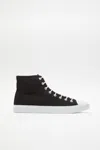 Acne Studios Contrasting Toe-cap High-top Sneakers In Black,off White