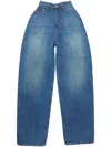 Acne Studios Denim Bonded Trousers In Blue