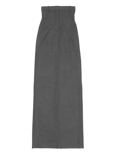 Acne Studios High-waisted Long Skirt In Gray