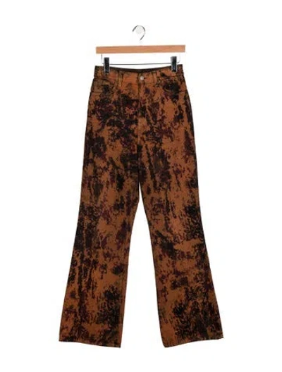 Pre-owned Acne Studios High-rise Flared Jeans In Brown