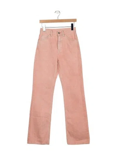 Pre-owned Acne Studios High-rise Flared Jeans In Pink